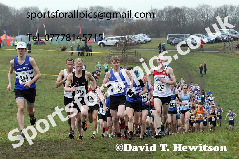 Senior men, 2021 North Eastern Cross Country Championships, Sedgefield. Photo: David T. Hewitson/Sports for All Pics